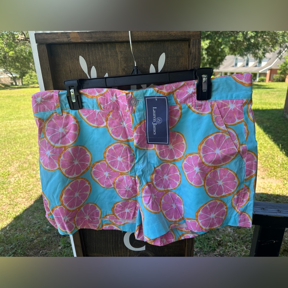 Lauren James printed poplin shorts